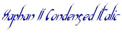 Xaphan II Condensed Italic fuente